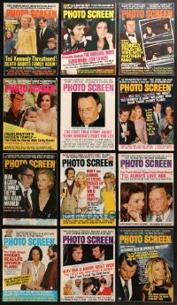 9d364 LOT OF 12 PHOTO SCREEN MOVIE MAGAZINES 1960s-1970s filled with great images & articles!