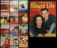9d361 LOT OF 13 MOVIE LIFE MOVIE MAGAZINES 1940s-1970s filled with great images & articles!