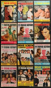 9d362 LOT OF 12 TV & MOVIE SCREEN MAGAZINES 1960s-1970s filled with great images & articles!