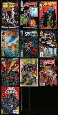 9d063 LOT OF 10 COMIC BOOKS 1980s-1990s Superman, Wolverine, Blackhawk, Robin, X-Man & more!