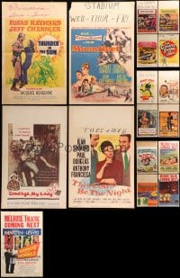 9d007 LOT OF 17 FORMERLY FOLDED WINDOW CARDS 1950s great images from a variety of movies!