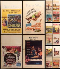 9d006 LOT OF 16 FORMERLY FOLDED WINDOW CARDS 1950s great images from a variety of movies!