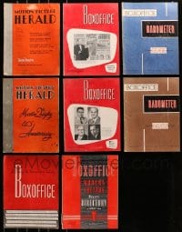 9d073 LOT OF 8 MOTION PICTURE HERALD AND BOX OFFICE EXHIBITOR MAGAZINES 1940s-1960s theater info!
