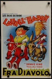9f209 DEVIL'S BROTHER Belgian R1950s Hal Roach, different art of Stan Laurel & Oliver Hardy!