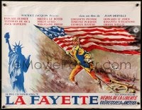 9f220 LAFAYETTE Belgian 1961 Jean Dreville, wonderful Revolutionary War artwork!