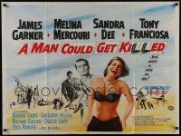 9f176 MAN COULD GET KILLED British quad 1966 James Garner, sexy Melina Mercouri, Sandra Dee!