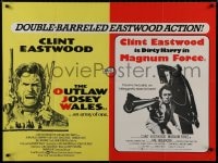 9f182 OUTLAW JOSEY WALES/MAGNUM FORCE British quad 1970s double-barreled Clint Eastwood action!