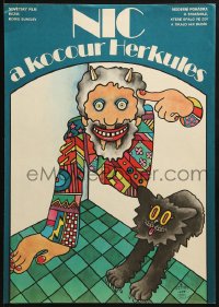 9f104 DEREVNYA UTKA SKAZA Czech 12x17 1977 Boris Buneyev, wacky Hlavaty art of horned man!