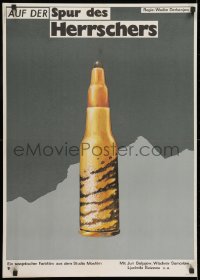 9f322 PO SLEDU VLASTELINA East German 23x32 1981 Vladim Derbenyov directed, bullet cartridge art!