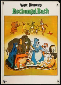 9f021 JUNGLE BOOK Egyptian poster 1967 Walt Disney cartoon classic, great image of Mowgli & friends!