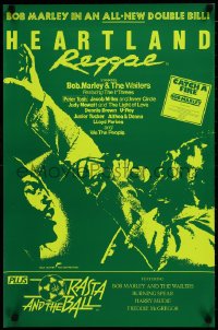 9f197 HEARTLAND REGGAE/RASTA & THE BALL English double crown 1980 artwork of Bob Marley!