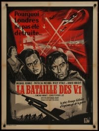 9f866 MISSILES FROM HELL French 24x32 R1960s Rennie, the Devil's weapons that explode the rocket age!