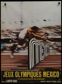 9f873 OLYMPICS IN MEXICO French 23x31 1971 Alberto Isaac's Olimpiada en Mexico, Kerfyser design!