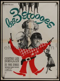 9f875 OUTLAWS IS COMING French 23x31 R1960s The Three Stooges with Curly-Joe are wacky cowboys!