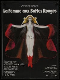 9f910 WOMAN WITH RED BOOTS French 23x31 1974 Juan Luis Bunuel, art of Catherine Deneuve by Landi!