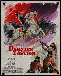 9f963 LEGEND OF CUSTER French 18x22 1968 Grinsson art of Wayne Maunder in raid against the Indians!