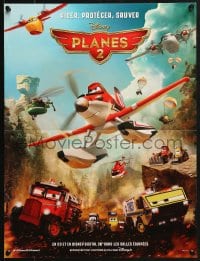 9f978 PLANES: FIRE & RESCUE French 16x21 2014 Walt Disney CGI aircraft kid's adventure!