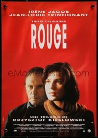 9f915 THREE COLORS: RED French 12x17 1994 Kieslowski's Trois couleurs: Rouge, Irene Jacob, Trintignant