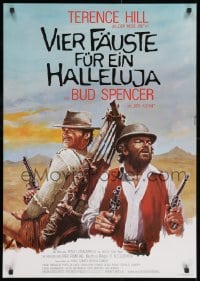 9f062 TRINITY IS STILL MY NAME German 1972 Peltzer art of cowboys Terence Hill & Bud Spencer!