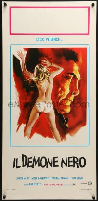 9f369 DRACULA Italian locandina 1974 art of vampire Jack Palance & his sexy barely-dressed victim!