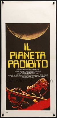 9f375 FORBIDDEN PLANET Italian locandina R1970s great different art of astronaut, sci-fi classic!
