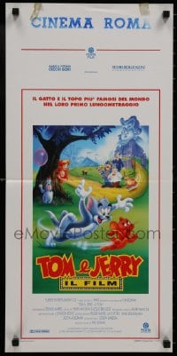 9f417 TOM & JERRY THE MOVIE Italian locandina 1993 cat & mouse, the world is a kinder, gentler place!