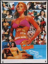 9f010 FATHOM Pakistani 1967 sexy Raquel Welch in skydiving harness & action scenes!