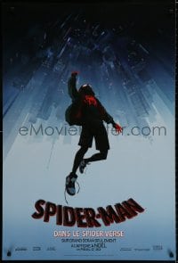 9f805 SPIDER-MAN INTO THE SPIDER-VERSE int'l French language teaser DS 1sh 2018 Cage, Steinfeld!