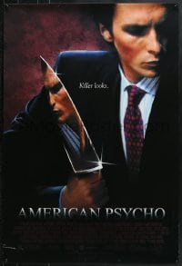 9g518 AMERICAN PSYCHO 1sh 2000 psychotic yuppie killer Christian Bale, from Ellis novel!