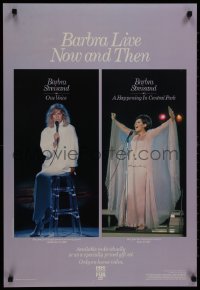 9g477 BARBRA STREISAND 23x33 video poster 1987 great images from Live Now and Then!