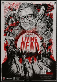 9g561 BIRTH OF THE LIVING DEAD 1sh 2013 wonderful art of George Romero & zombies by Gary Pullin!