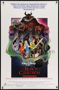 9g562 BLACK CAULDRON advance 1sh 1985 first Walt Disney CG, cool fantasy art by Paul Wenzel!