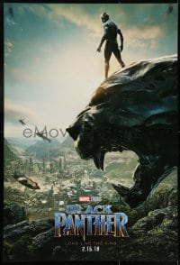 9g563 BLACK PANTHER teaser DS 1sh 2018 image of Chadwick Boseman in the title role as T'Challa!
