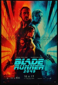 9g567 BLADE RUNNER 2049 teaser DS 1sh 2017 great montage image with Harrison Ford & Ryan Gosling!