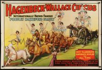 9g041 HAGENBECK-WALLACE CIRCUS 28x41 circus poster 1930s Poodles Hanneford family!