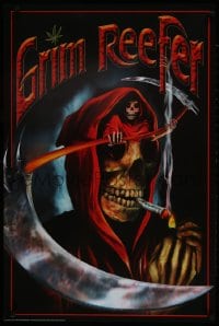 9g419 GRIM REEFER 24x36 Swiss commercial poster 2004 Reaper smoking a joint by Jeremy Haydn!