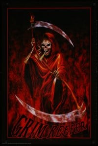 9g418 GRIM REEFER 24x36 Swiss commercial poster 2000 Reaper smoking a joint by Jeremy Worrell!