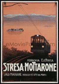 9g463 STRESA-MOTTARONE 19x27 commercial poster 2000s great image of street car from earlier poster!