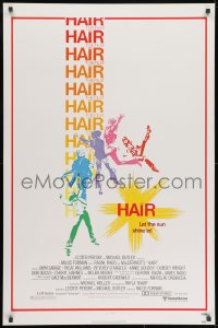 9g684 HAIR 1sh 1979 Milos Forman musical, Treat Williams, let the sun shine in!