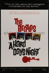 9g688 HARD DAY'S NIGHT DS 1sh R1999 The Beatles in their first film, rock & roll classic!