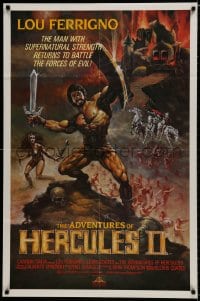 9g483 HERCULES 2 27x41 video poster 1985 Lou Ferrigno, Milly Carlucci, completely different art!