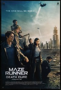 9g793 MAZE RUNNER: THE DEATH CURE style B advance DS 1sh 2018 Goggins, every maze has an end!