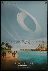 9g871 ROGUE ONE int'l teaser DS 1sh 2016 Star Wars, image of Death Star and battle!