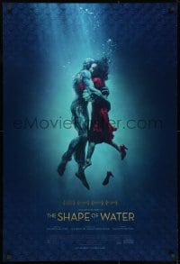 9g881 SHAPE OF WATER advance DS 1sh 2017 del Toro, image of Hawkins & Jones as the Amphibian Man!
