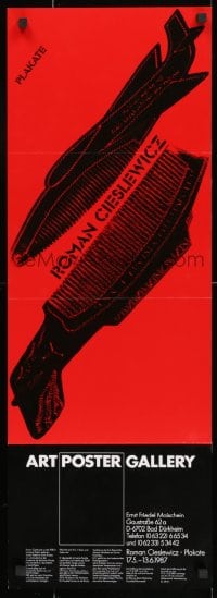 9g138 ART POSTER GALLERY Roman Cieslewicz style 12x33 German museum/art exhibition poster 1987 cool art