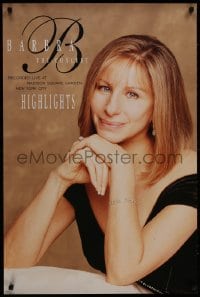 9g105 BARBRA THE CONCERT 24x36 music poster 1995 great close-up portrait of Babs in black dress!