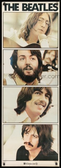 9g106 BEATLES 17x47 Japanese music poster 1977 Jonn Lennon, Paul McCartney, Harrison & Ringo!