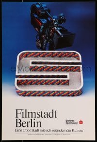 9g339 BERLINER SPARKASSE filmstadt style 14x21 German advertising poster 1990s cool design!