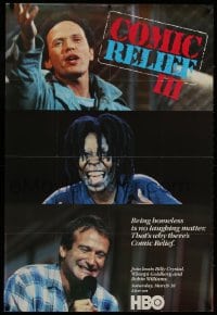 9g490 COMIC RELIEF III tv poster 1989 Whoopi Goldberg, Robin Williams, Billy Crystal!