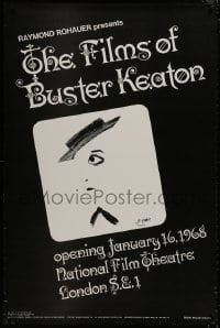 9g094 FILMS OF BUSTER KEATON 30x45 English film festival poster 1968 Etaix and Hogarth artwork!